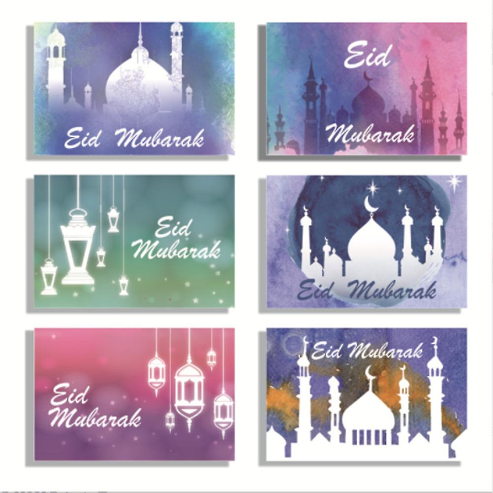 24 Pieces Ramadan Cards With Envelopes Moon And Stars Greeting Cards Eid Holiday