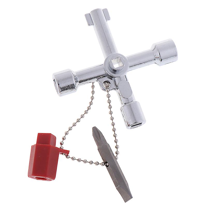 Electric Cabinet Cross Type Multifunctional Key Wrench Triangle Lock