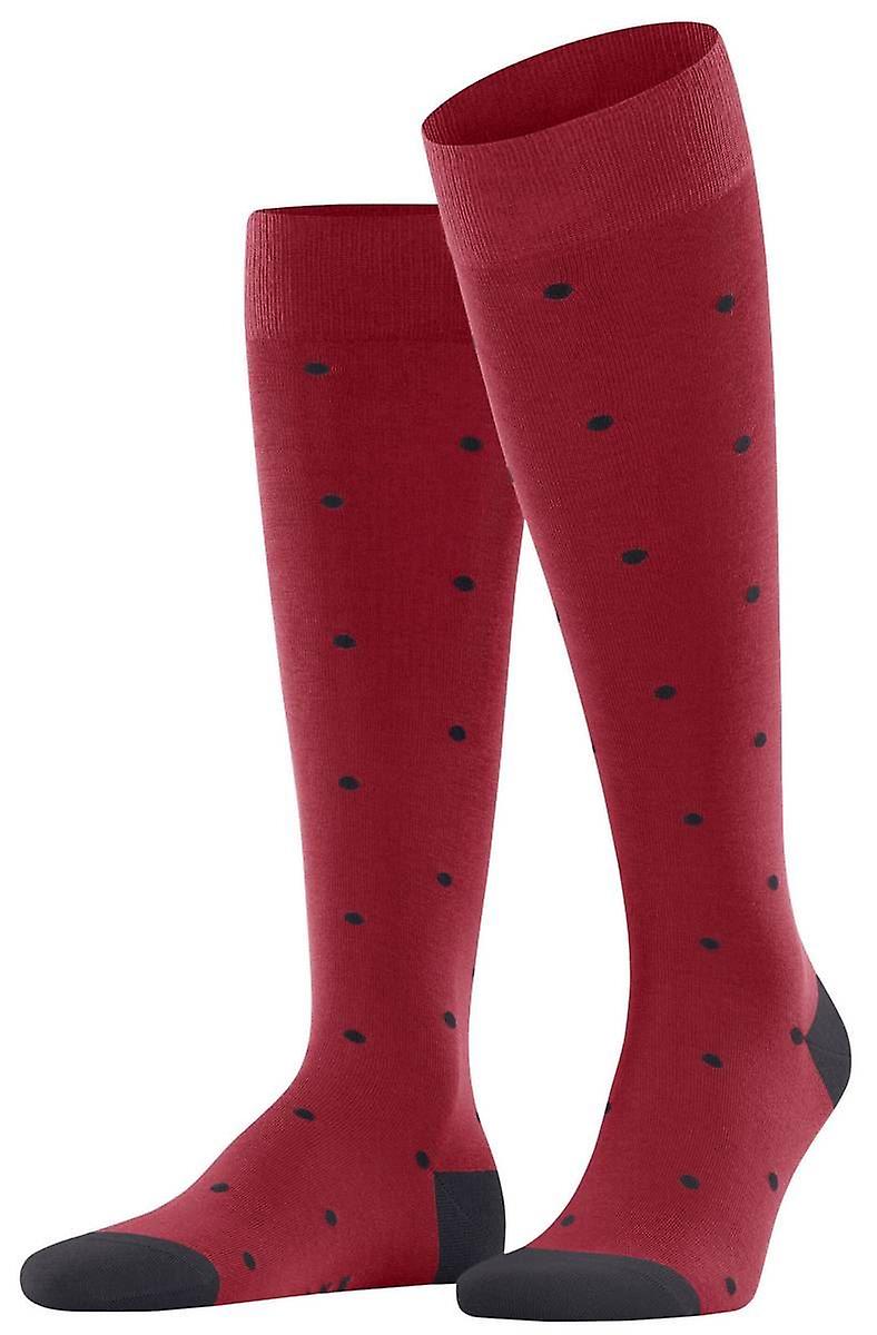 Falke Dot Knee High Socks - Scarlet Red