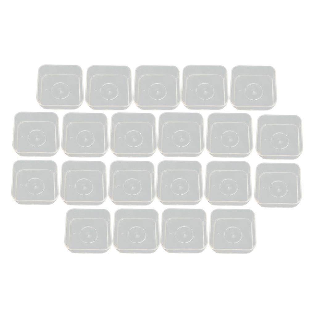 Empty Clear Plastic Candle Making Containers Mold Holder Square Shape 20pcs