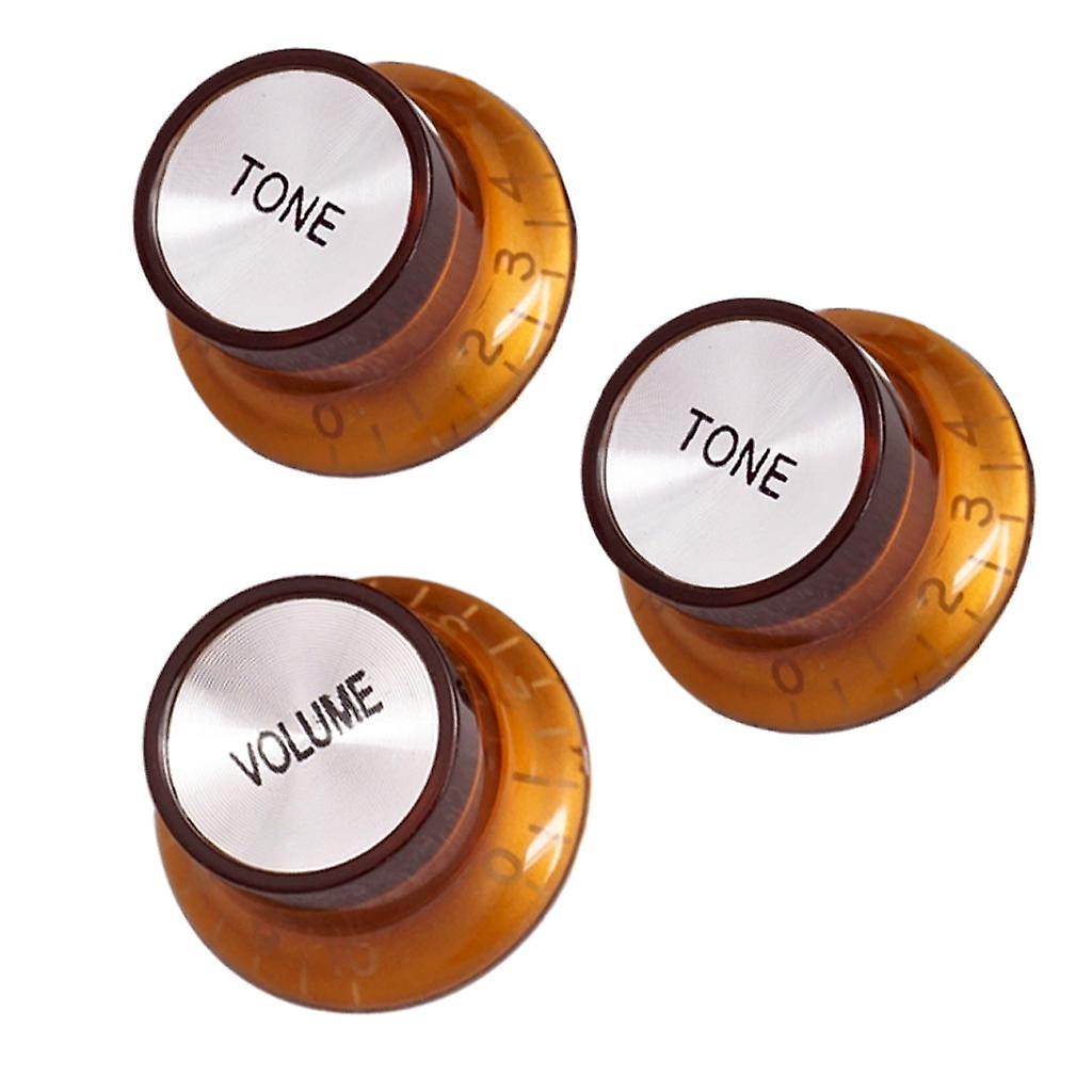 2 Tone 1 Volume Control Hat Bell Shape Knobs Buttons for Fender ST SQ Guitar