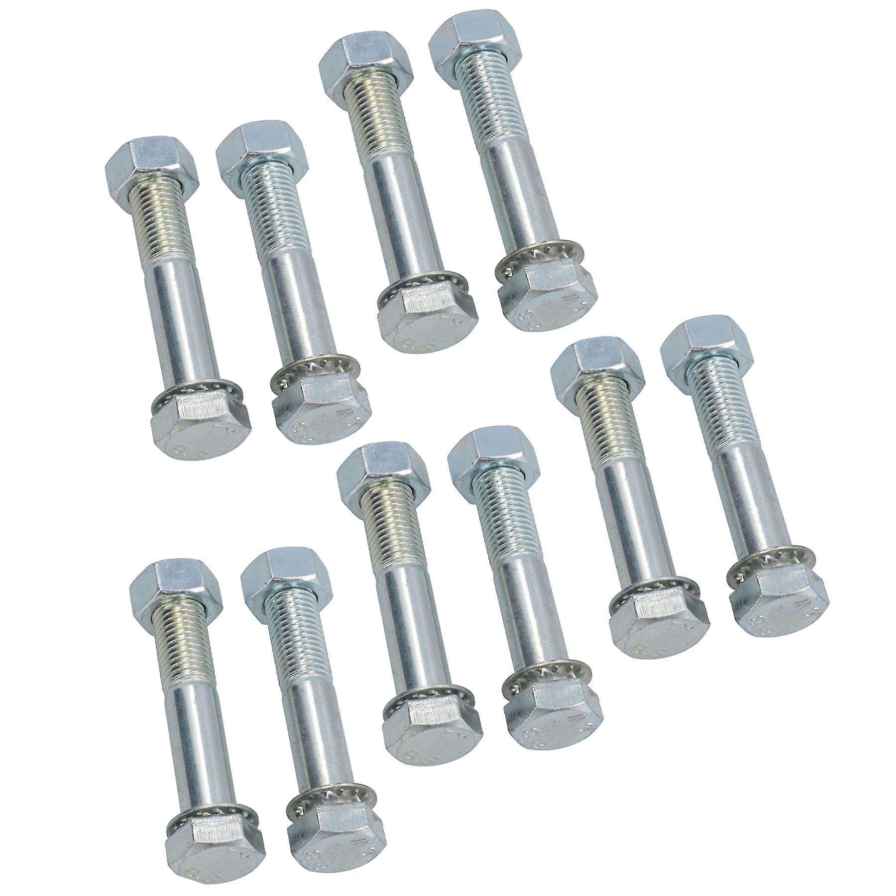 M16 (16mm) x 90mm High Tensile Tow Bar Ball Fixing Bolts Washers + Nuts 10 Pack