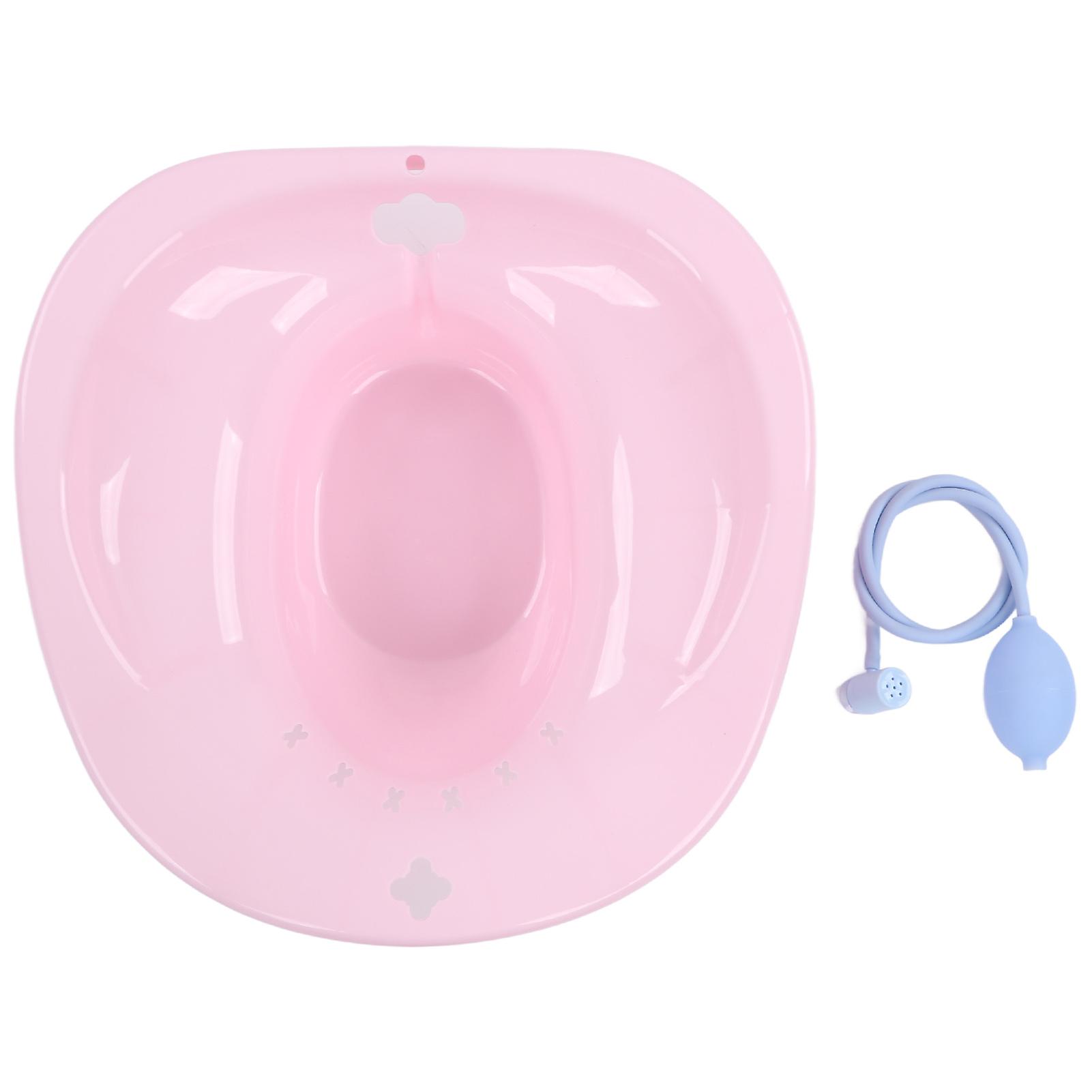 Sitz Bath Seat, Deeper Bowl, Drainage Holes, Non-Slip, Unisex, for Men and Women, Hemorrhoids, Pink