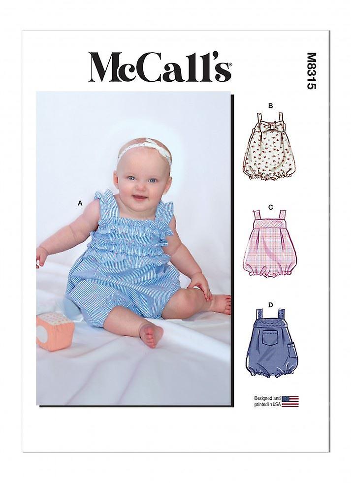 McCalls Paper Sewing Pattern 8315