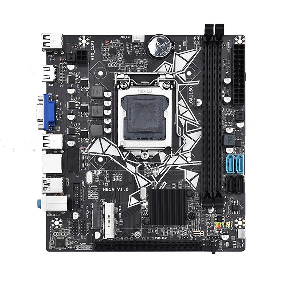 H81A Moederbord DDR3 LGA1150 Computer Moederbord Ondersteuning SATA3.0 SATA 2.0 NVME M.2 4K HD Graphics