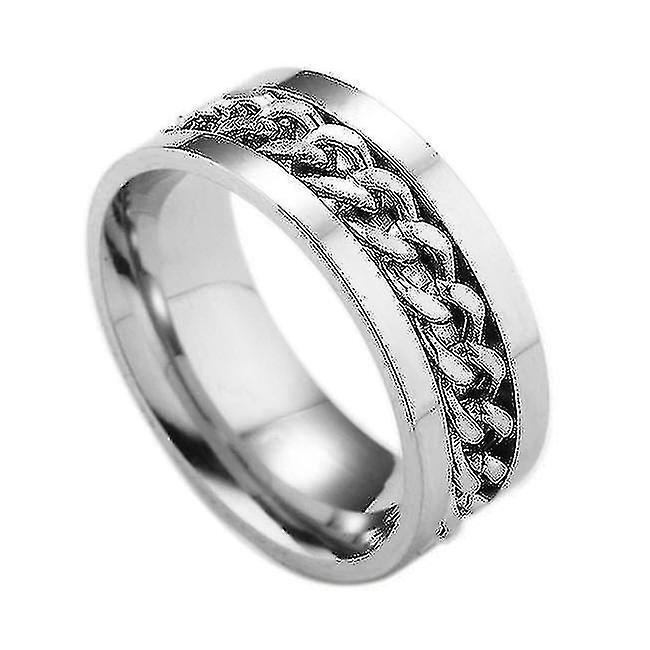 8mm titanium rustfrit stål kæde spinnerring til mænd blå guld sort punk rock ringe Punk stil tilbehør smykker gave