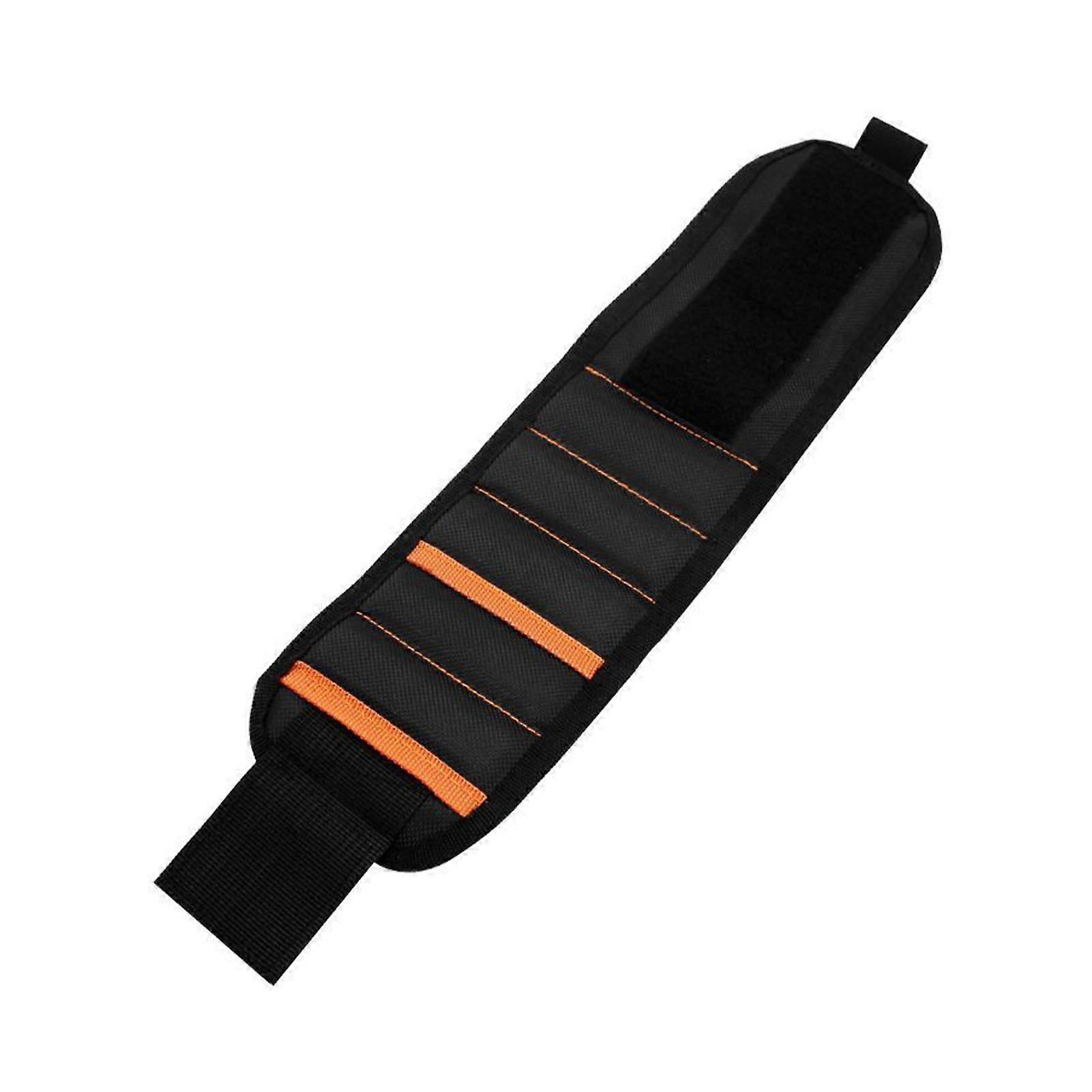 Magnetic Wristband Strong Magnetism 10 Magnets 2 Pockets Lengthened Washable Breathable Magnetic Wrist Tool Holder