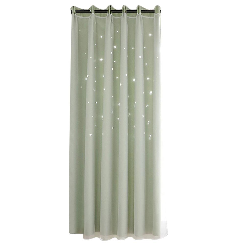Rideau en tulle transparent style étoile ajourée, décoration de chambre à coucher, salon, vert