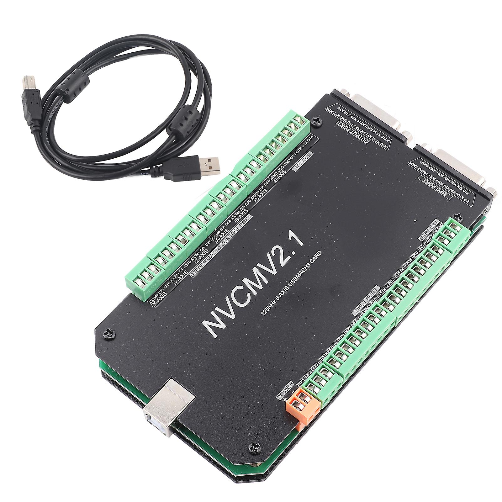 NVCM 6 Axis CNC Controller MACH3 USB Interface Board Card for Stepper Motor