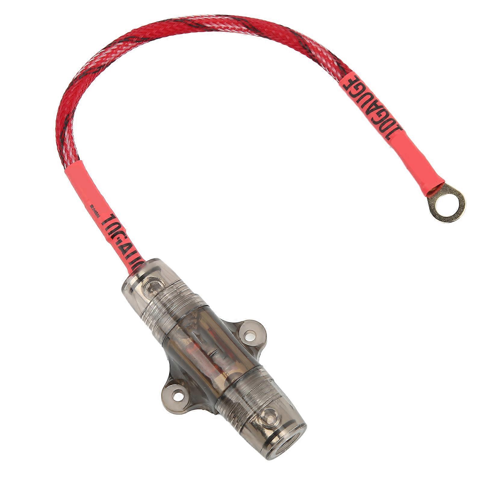 Copper audio fuse cable for auto boat O shape terminal