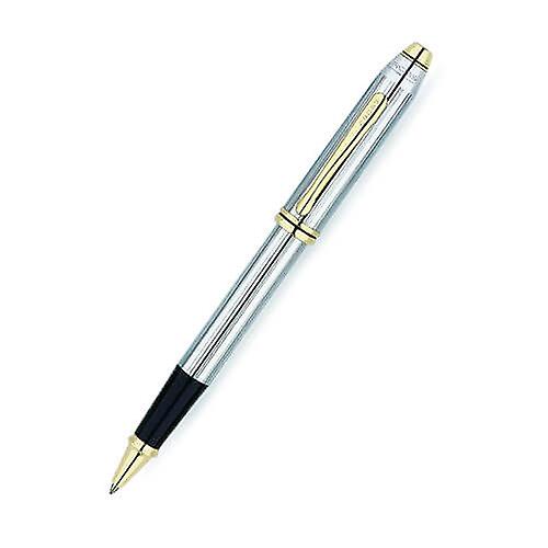 ROLLERBALL Cross Townsend Medalist Pen Chrome w/ 23CT Gold Plated Appointments