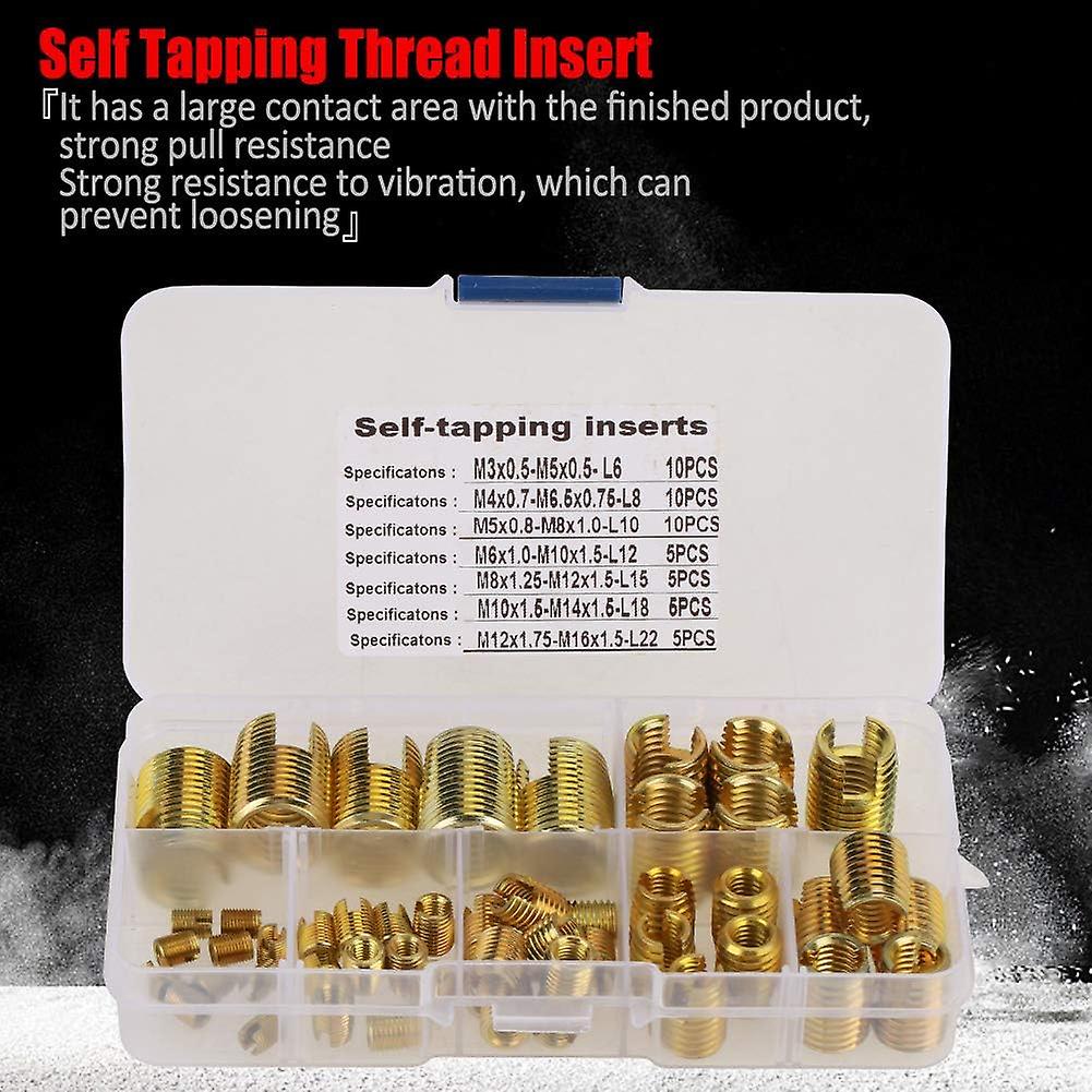Self Tapping Thread Inserts, 50pcs Self Tapping Combination Thread Inserts to Increase Thread Strength