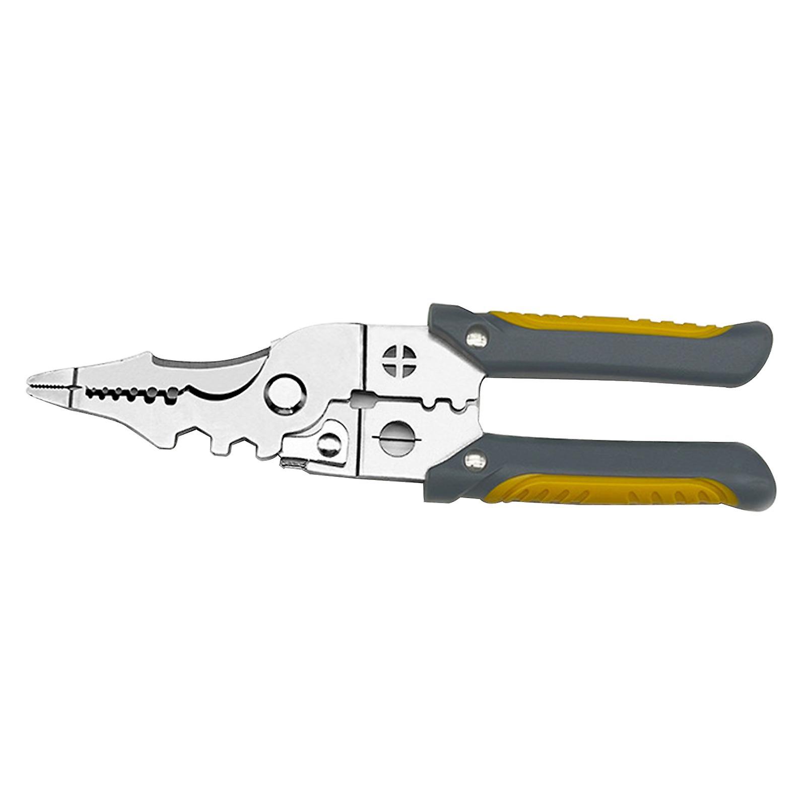 Wire Stripper Wire Crimper Hand Tool Wrench Ergonomic Handle Wire Cutter Cable Stripper for Pressing Winding Pulling Crimping