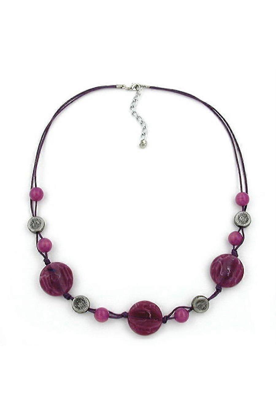 Necklace Purple Beads - Gl00618