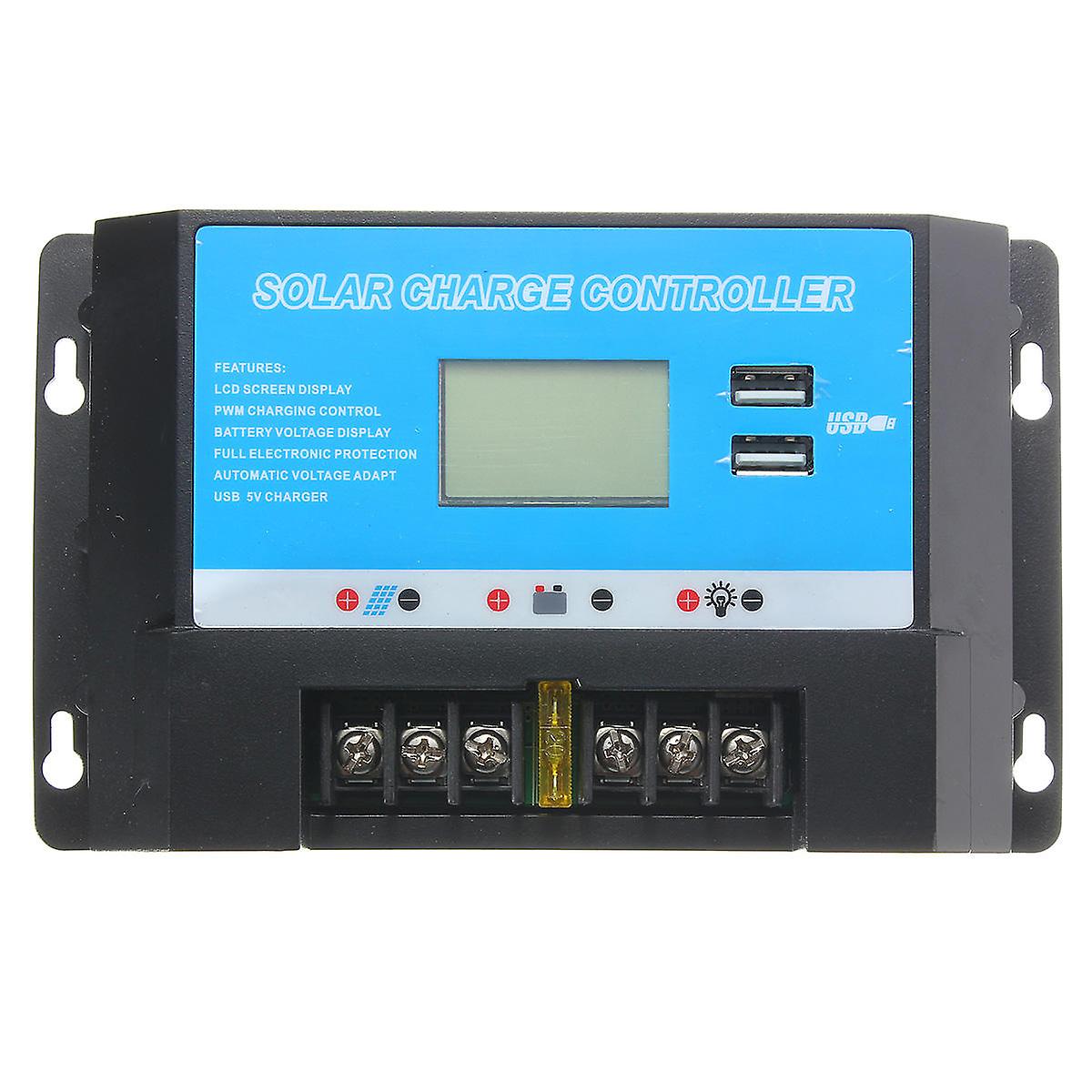 Lcd 20a 12/24v Solar Charge Controller Regulator With Usb Port