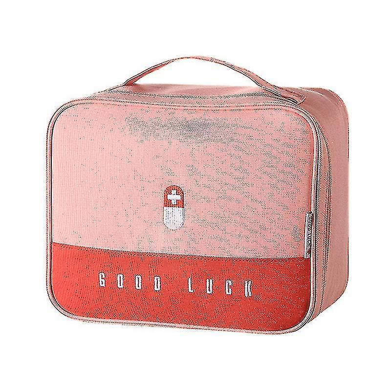 Portable Storage Bag Multifunctional First Aid Kit Compatible With Hiking Pink