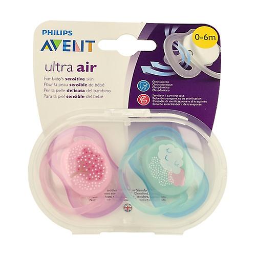 Ultra Air SCF343 / 20 pacifiers 0-6 months 1 unit (Pink)