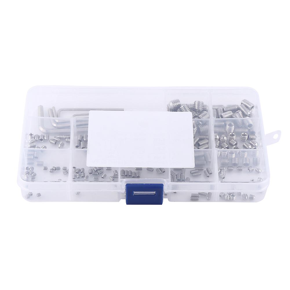 240pcs M3/M4/M5/M6/M8 Hex Socket Set Screws Assortment Kit with Hex Keys