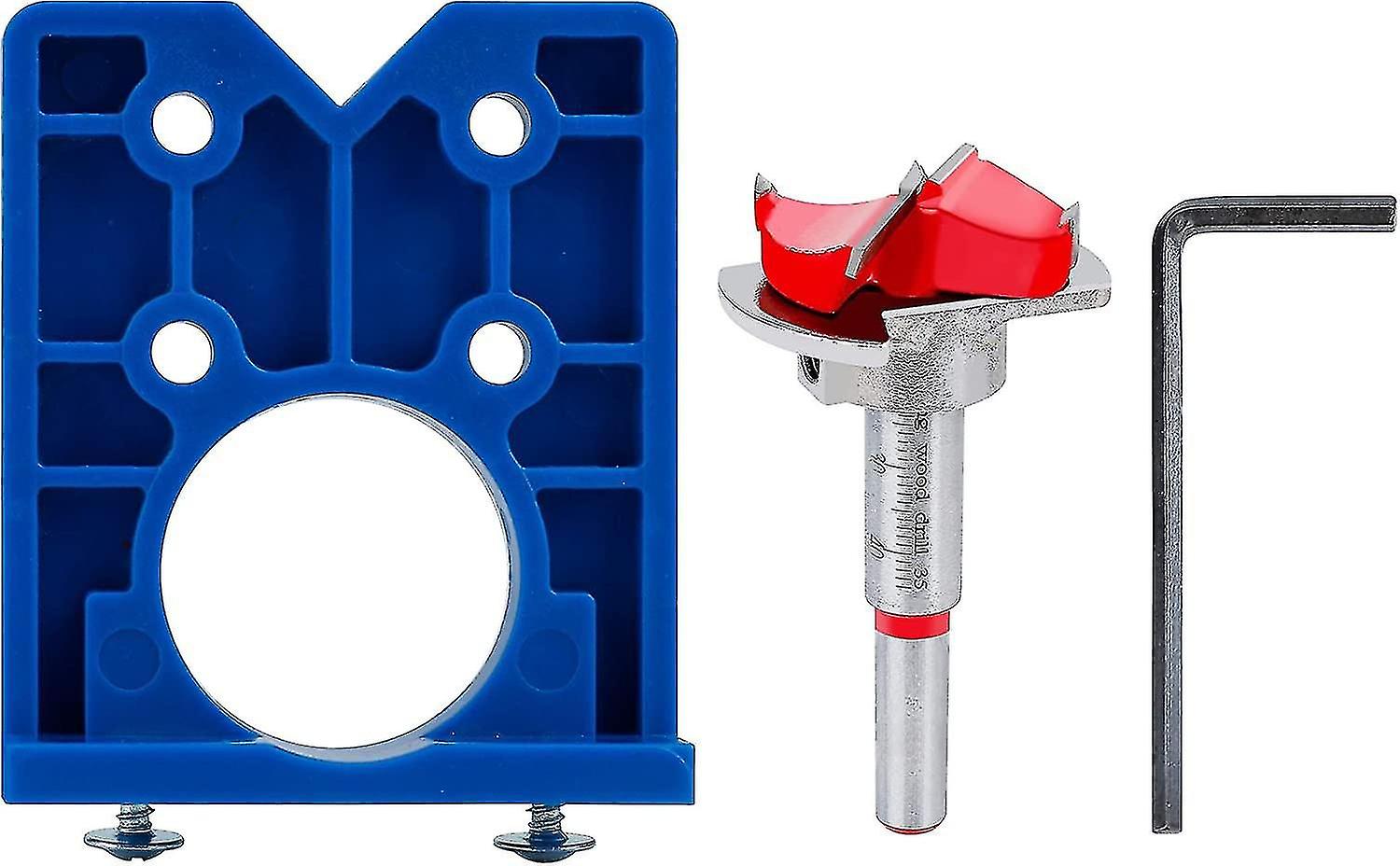 Adjustable Woodworking Router Bits Set - 35mm Hinge Jig Drill Bit for Door Installation