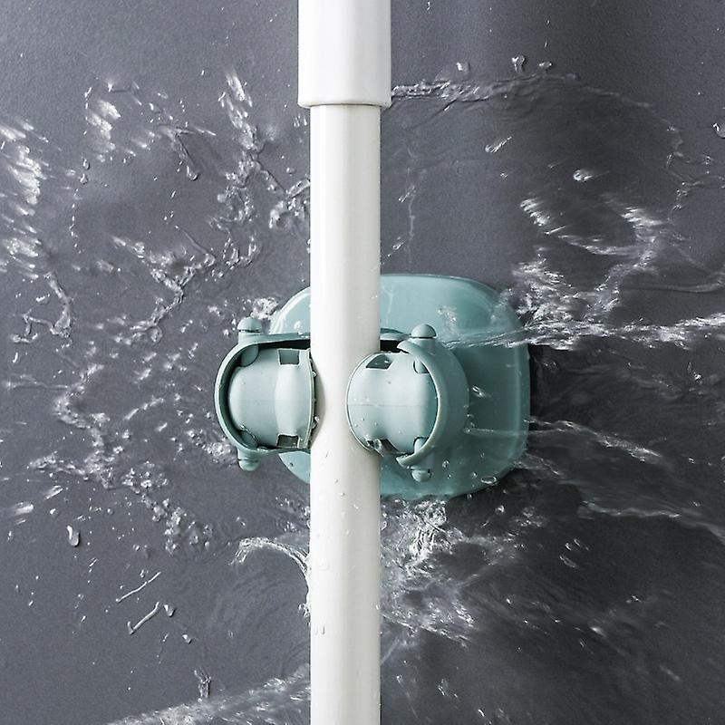 Green Mop Wall Mounted Peg Holder Faucet Rack Mop Hook Mop Hook Kitchen Organizer MOP Tweezer Tools