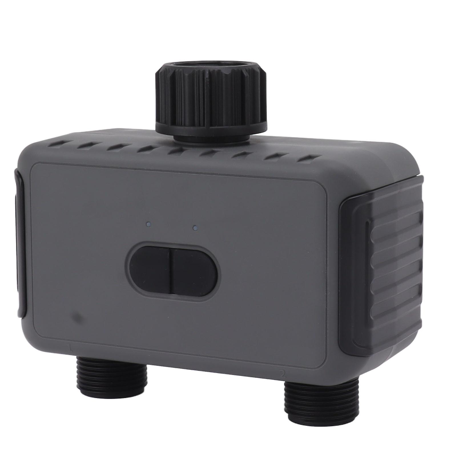 Smart Water Timer 2 Outlets WiFi Sprinkler Hose Timer with APP Control Timing Irrigation Mode Hose Watering Timer 100‑240V US Plug