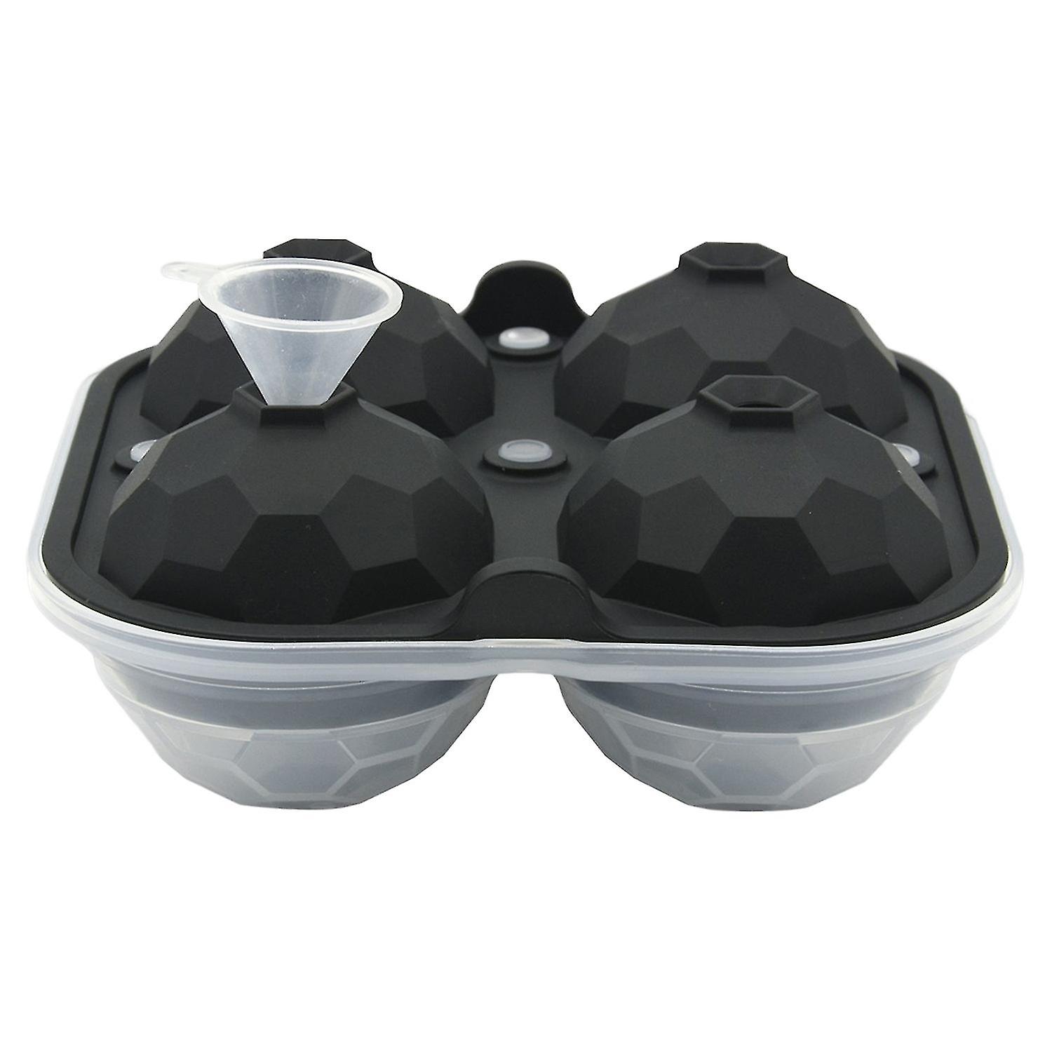 1 Set Ice Cube Mold Reusable Non-stick Easy to Demold Food Grade Convenient DIY Silicone 4 Holes