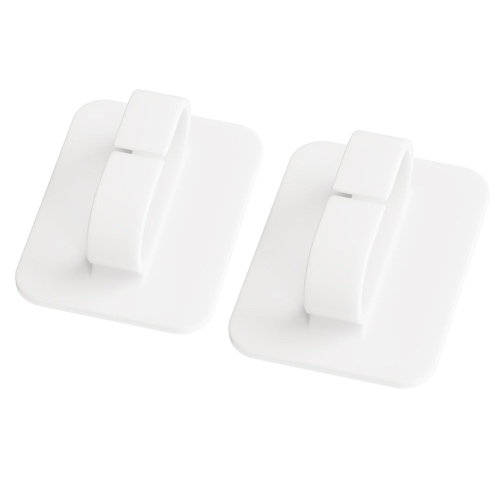 Adhesive Wall Hooks Plastic Storage Organiser Strong Hold Lightweight Minimalist Design White Easy Installation Suitable for Small Item