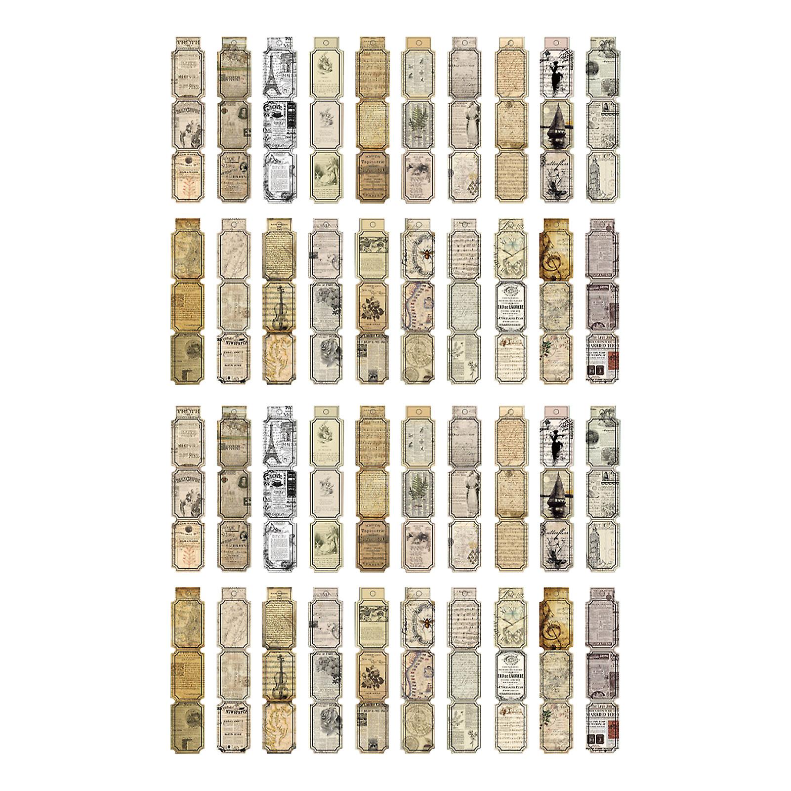 40Pcs Journal Stickers Adhesive Paper Pretty Designs 50g