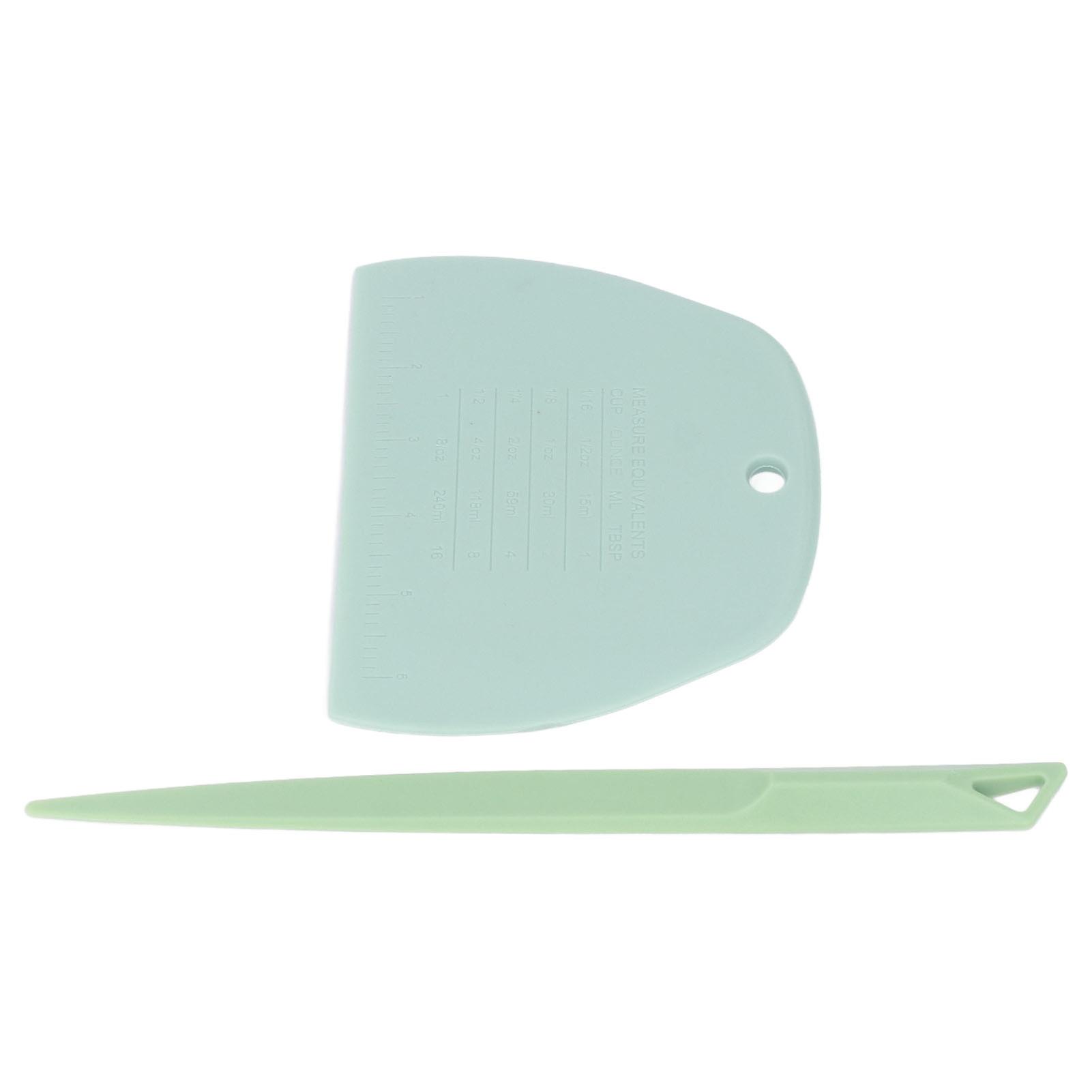 Green Plastic Dough Scraper & Baking Release Knife Set 18x230mm