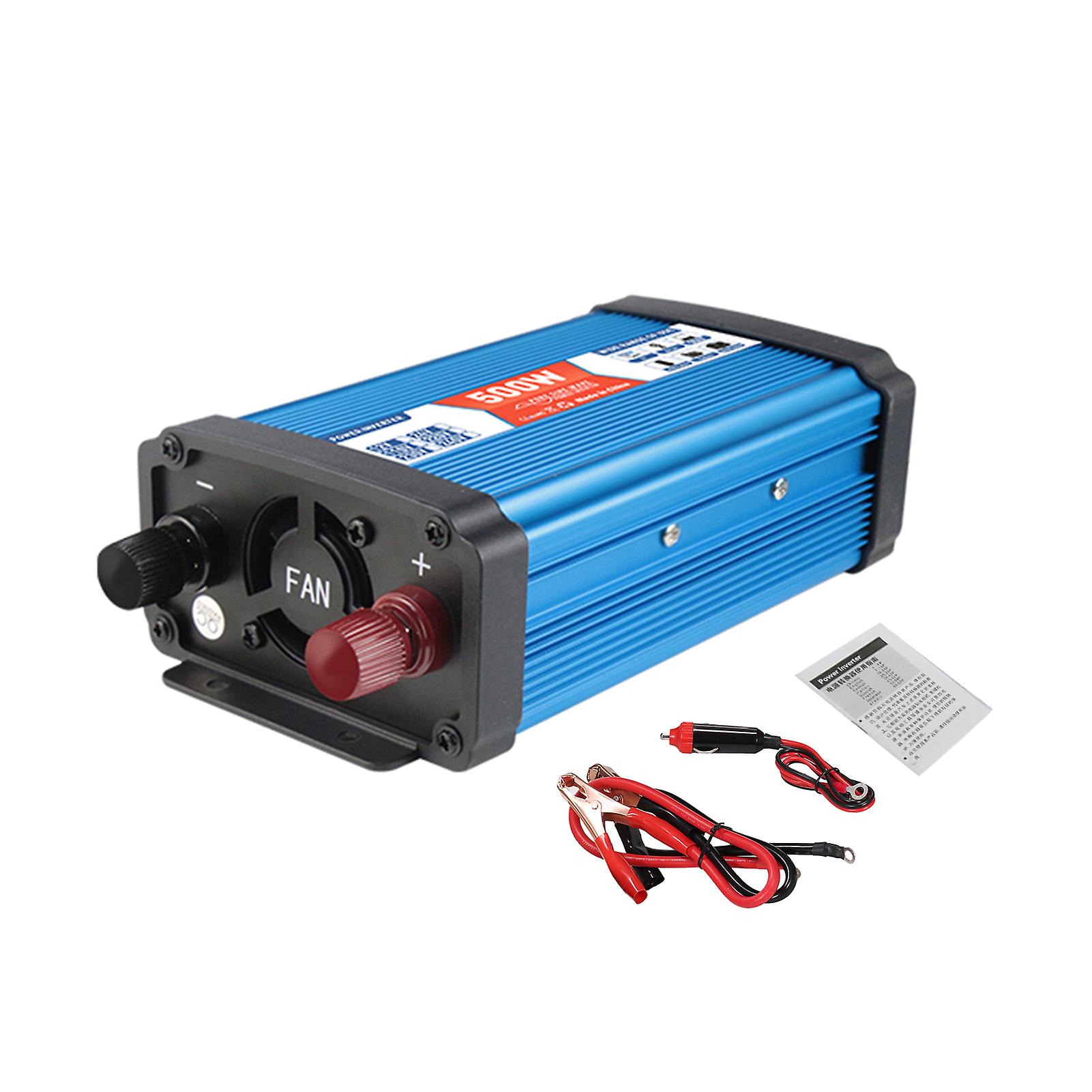 Car Solar Power Inverter Sine Wave Power Inverter 500w Dc 12v To Ac 220v-240v Dual Usb Port With Digital Display