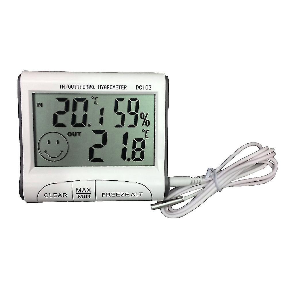 Digital LCD Thermometer Hygrometer Sensor Temperature Humidity Meter Gauge Clock