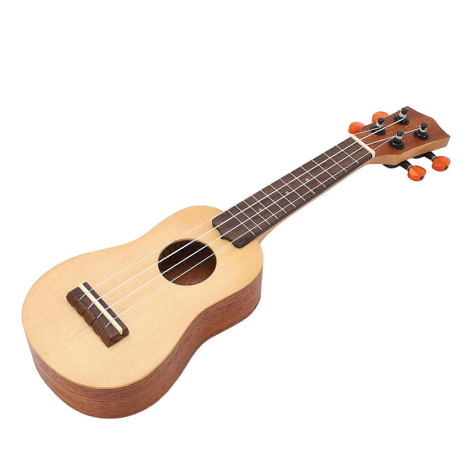 16 Inch Solid Spruce Wood Ukulele 4 String Mini Instrument