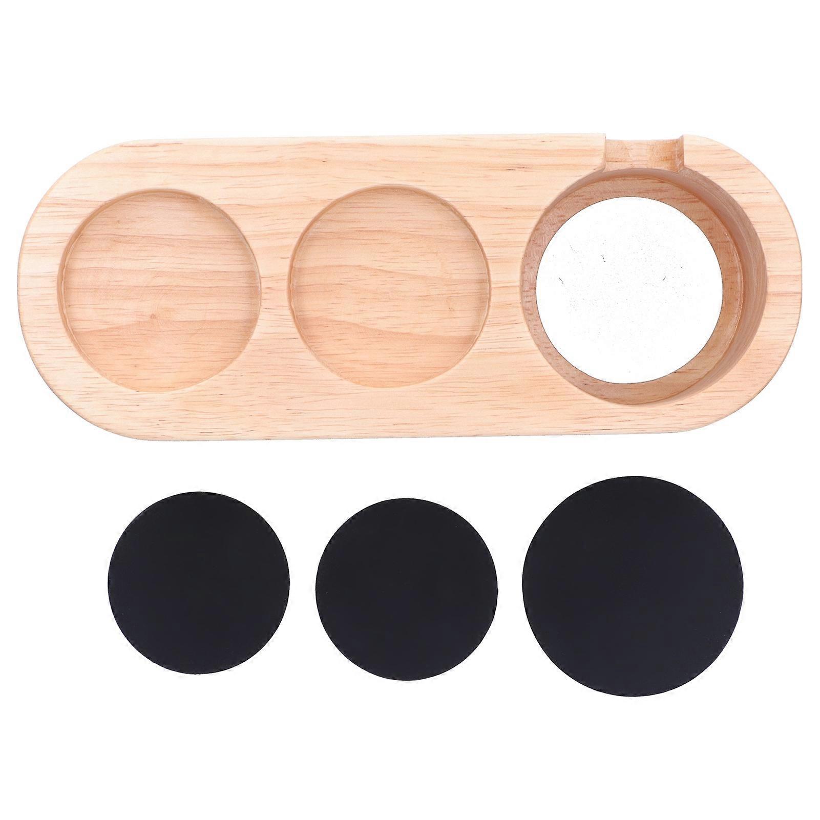 Wood Coffee Filter Tamper Holder Stand Support Base Rack Coffee Tools Accessories
