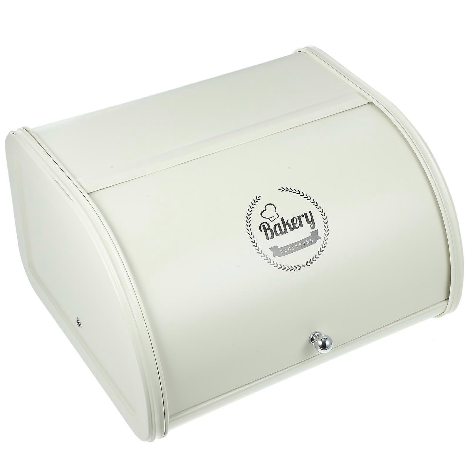 Bread Box Kitchen Countertop Bread Bin Metal Bread Storage Container for Home Shop