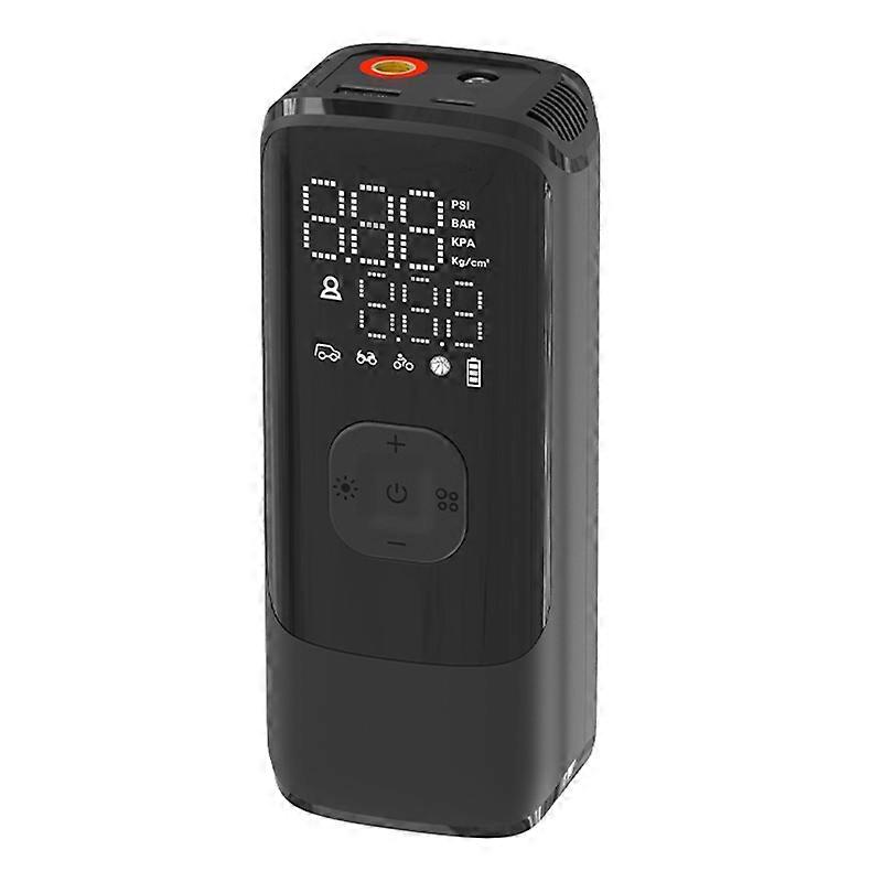 KP01 Intelligente digitale Fahrzeug-Reifenpumpe mit LED-Licht, unterstützt Powerbank-Funktion