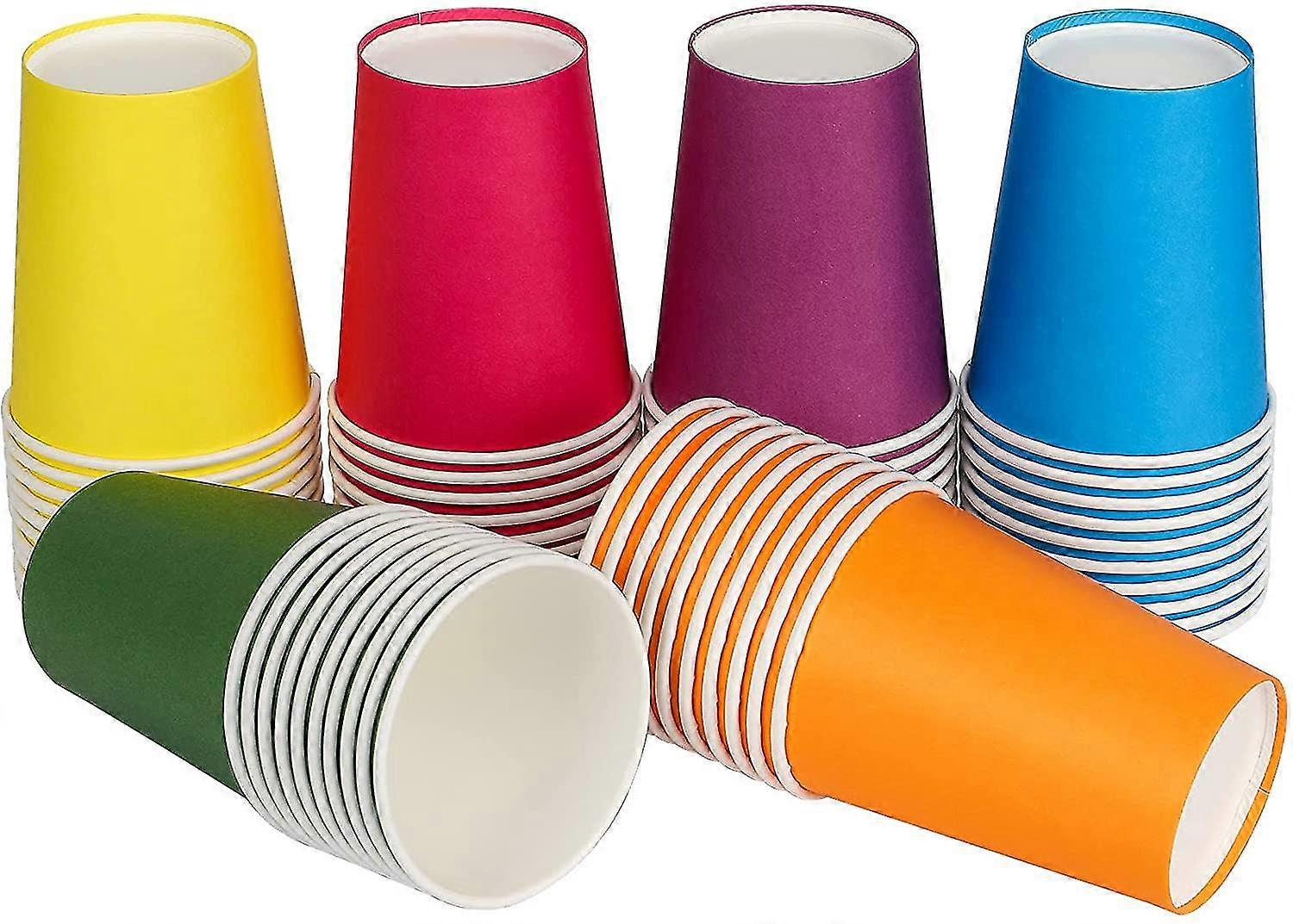 60pcs Paper Cups Party Cups, 9 Ounce Multicolor Drinking Cups Diy Disposable Paper Cups