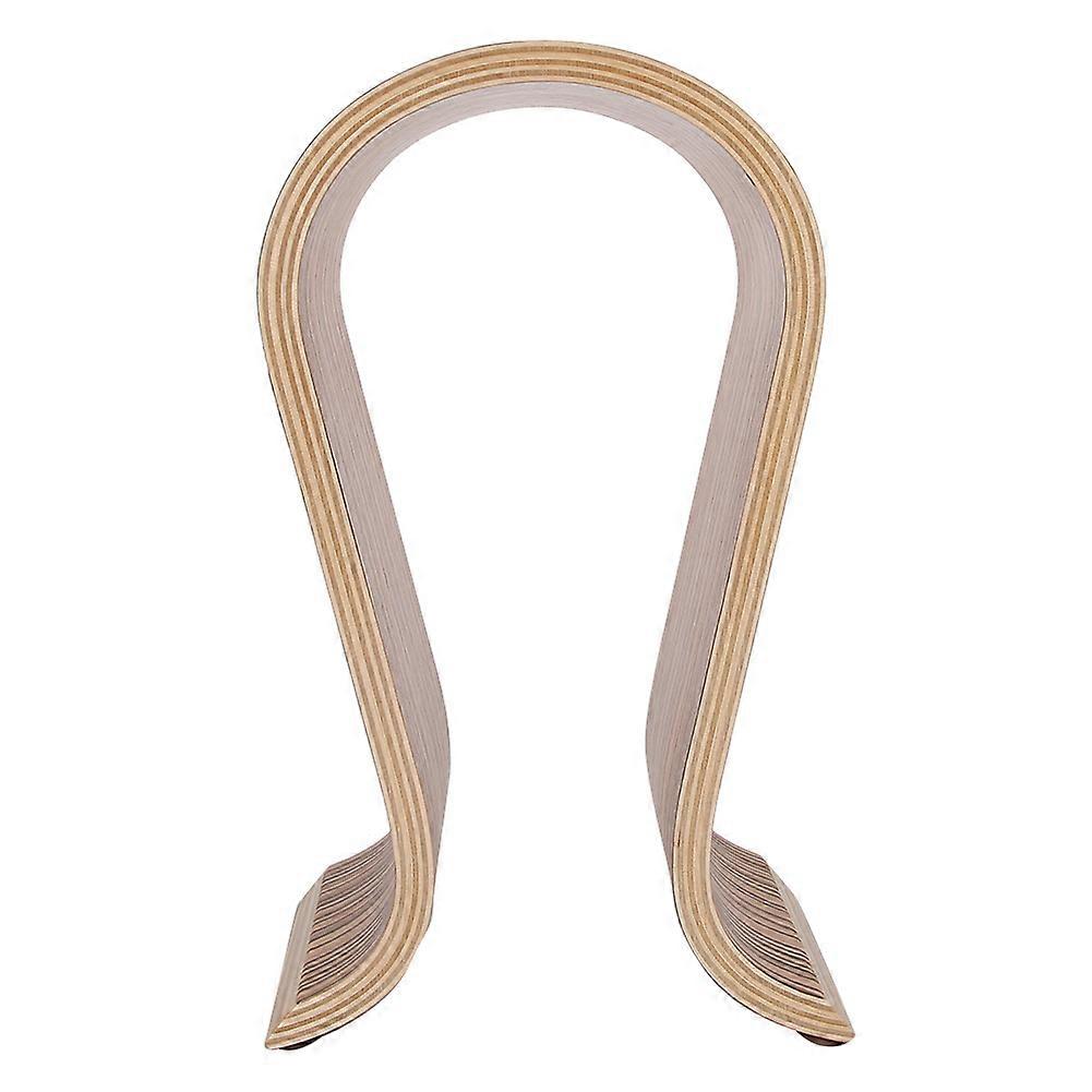 木製ヘッドセットハンガーラックイヤホンアーチ型スタンドホルダーデスクトップテーブルアクセサリー用木目