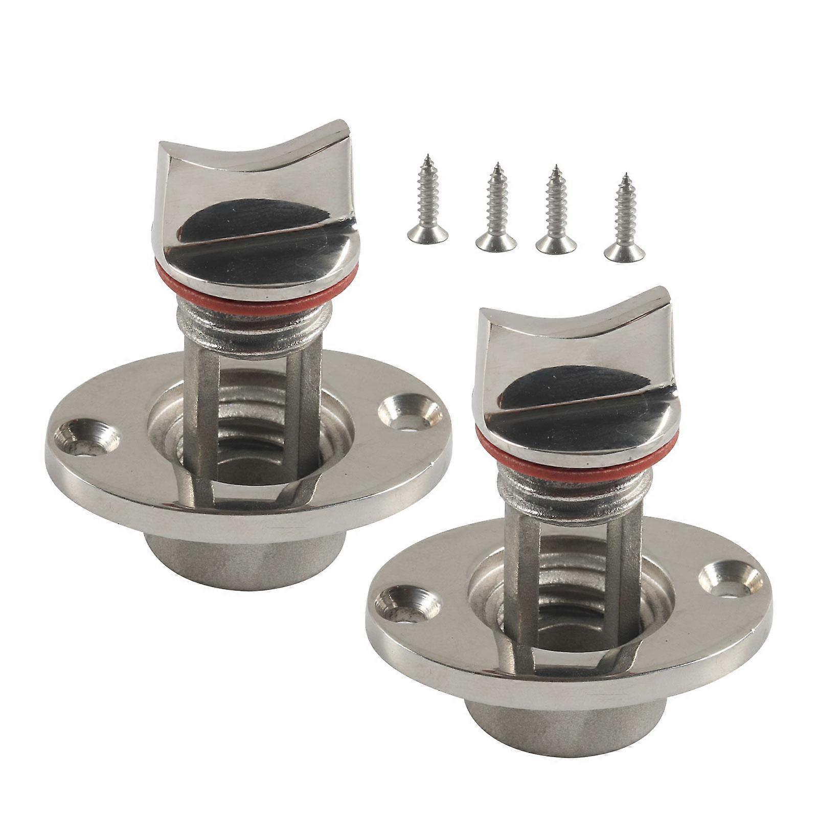 Garboard Drain Plug High Reliability Fits 1" Hole for Dinghy Kayak Boat 2 Pieces