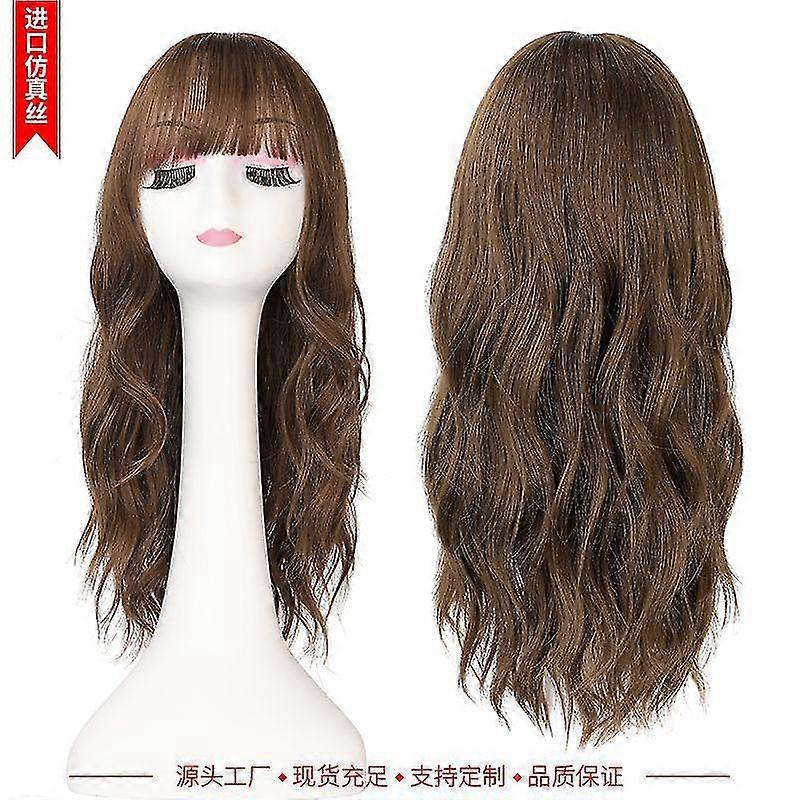 Women's wig, brown, medium length, curly