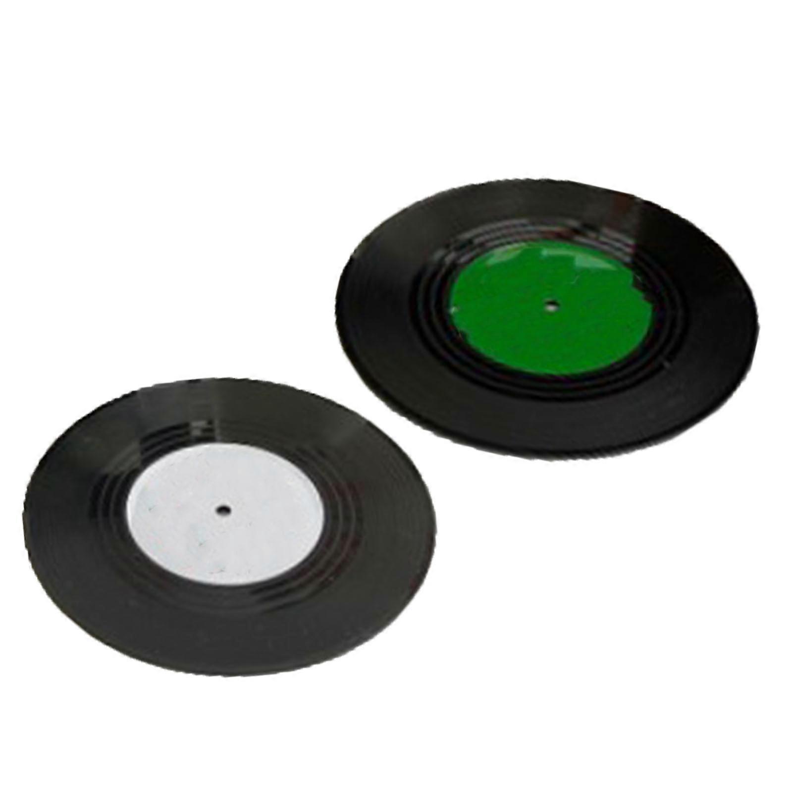 2 stk Record Coasters Retro Funny Unique Recordings Disk Coasters for Drink Bars Kaffe