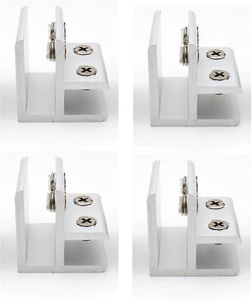 Set of 4 90 glass clamps for fixing glass on two sides for shower panels, shower tables and panels 10 to 12 mm