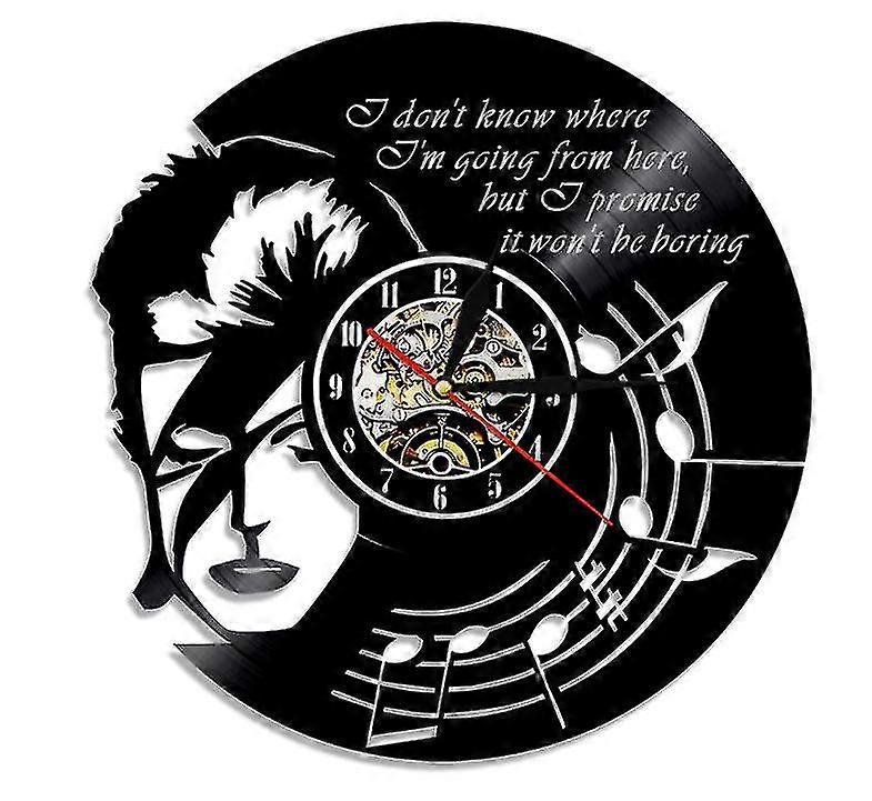 David Bowie Vinyl Record Wall Clock