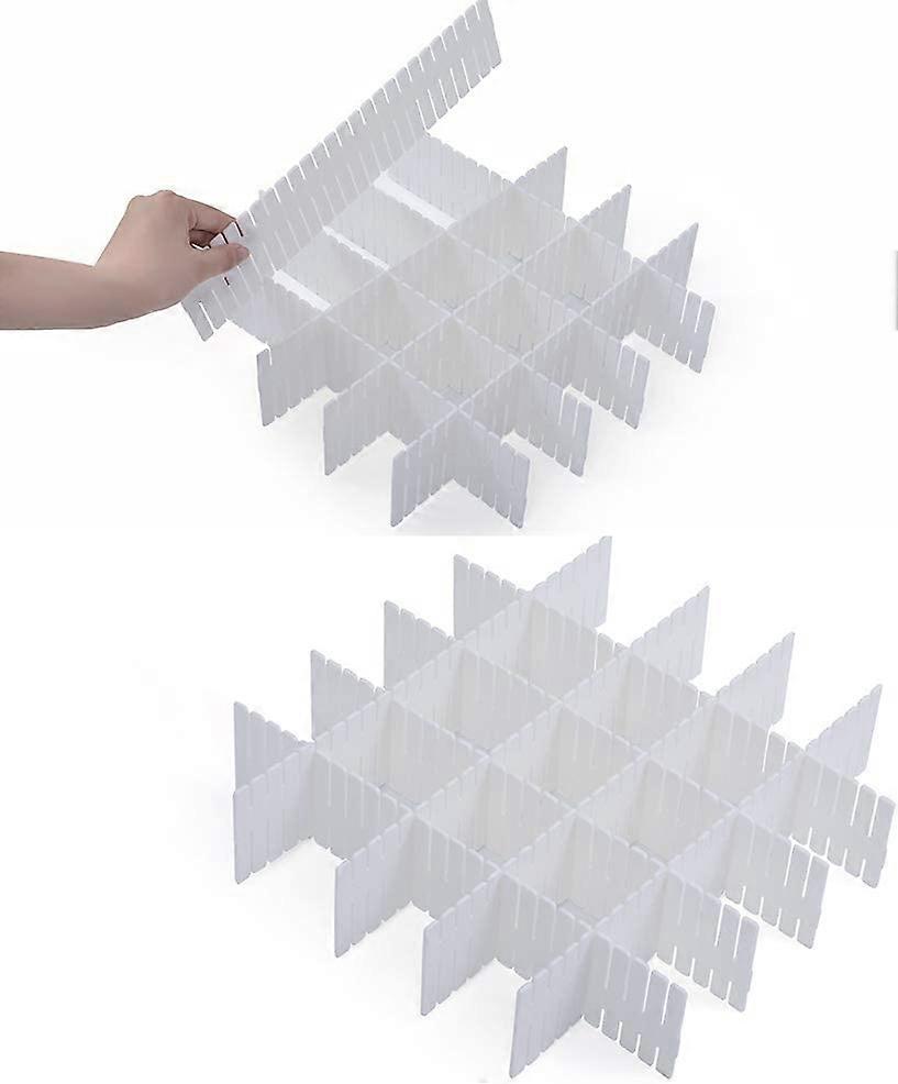 42 Pack Divisori regolabili per cassetti per calzini, biancheria intima, trucco, cucina, comò
