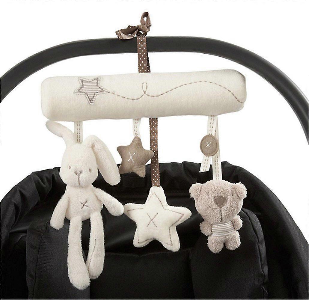 PIAO Hanging Voice Music Mobile Rabbit Toy Hanging Toy Car Rattles Plush Animals Toy Stroller Cot for Baby