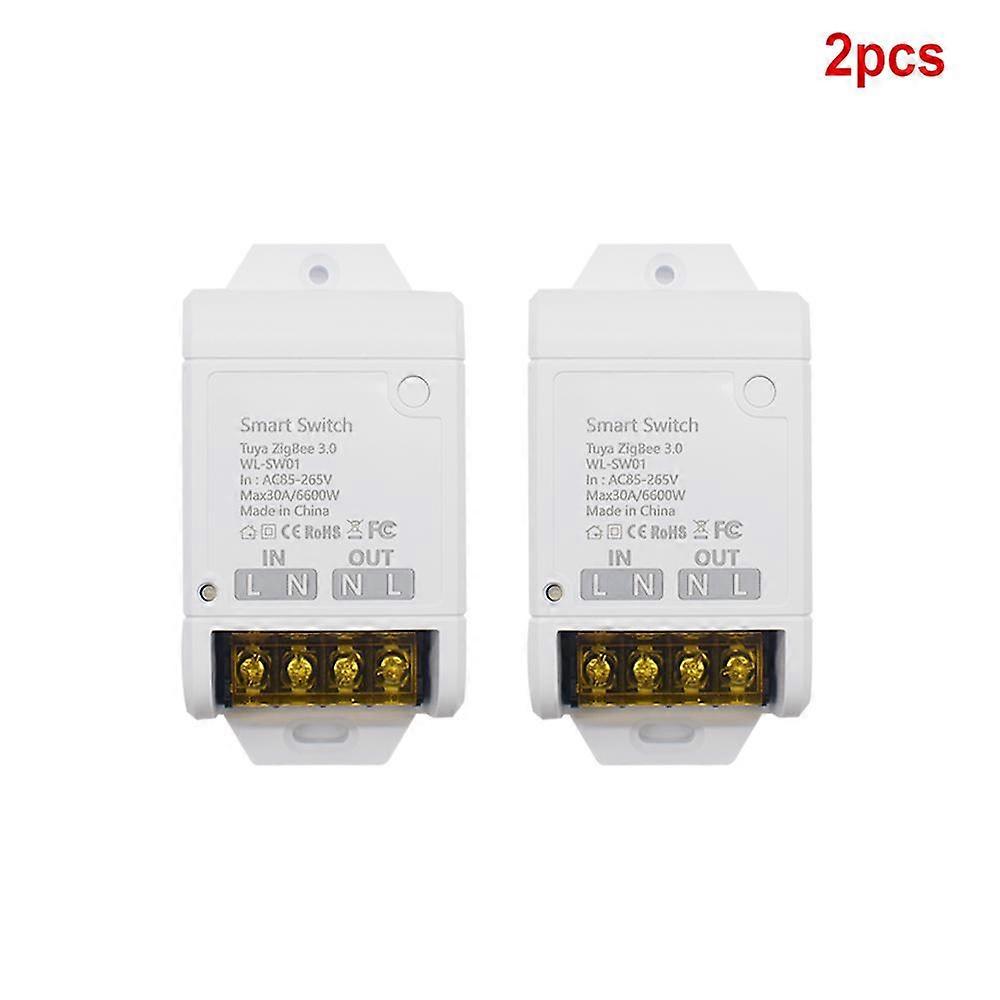 30A 6600W Smart Home Switch Module AC 220V 85-265V Relay Receiver Tuya Smartlife APP Voice Control for Alexa Google Home