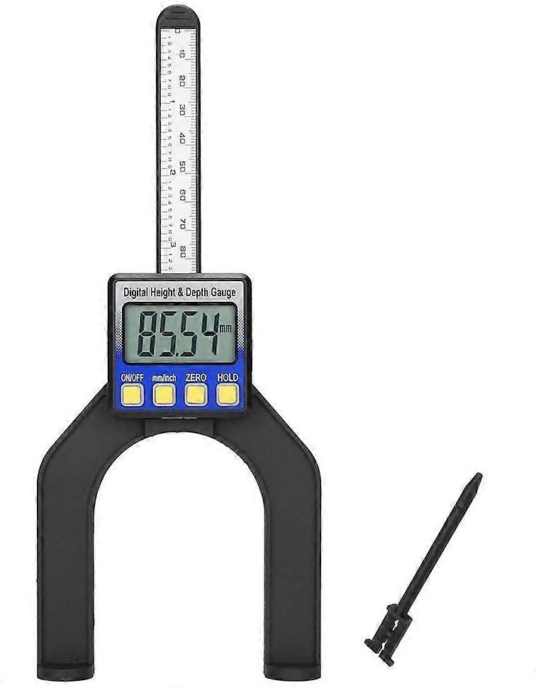 Digital Precision Ruler Electronic Digital Display Depth Ruler 0-80mmDIY Woodworking Depth Ruler Table Saw Height Hole Depth Measure Vernier Caliper
