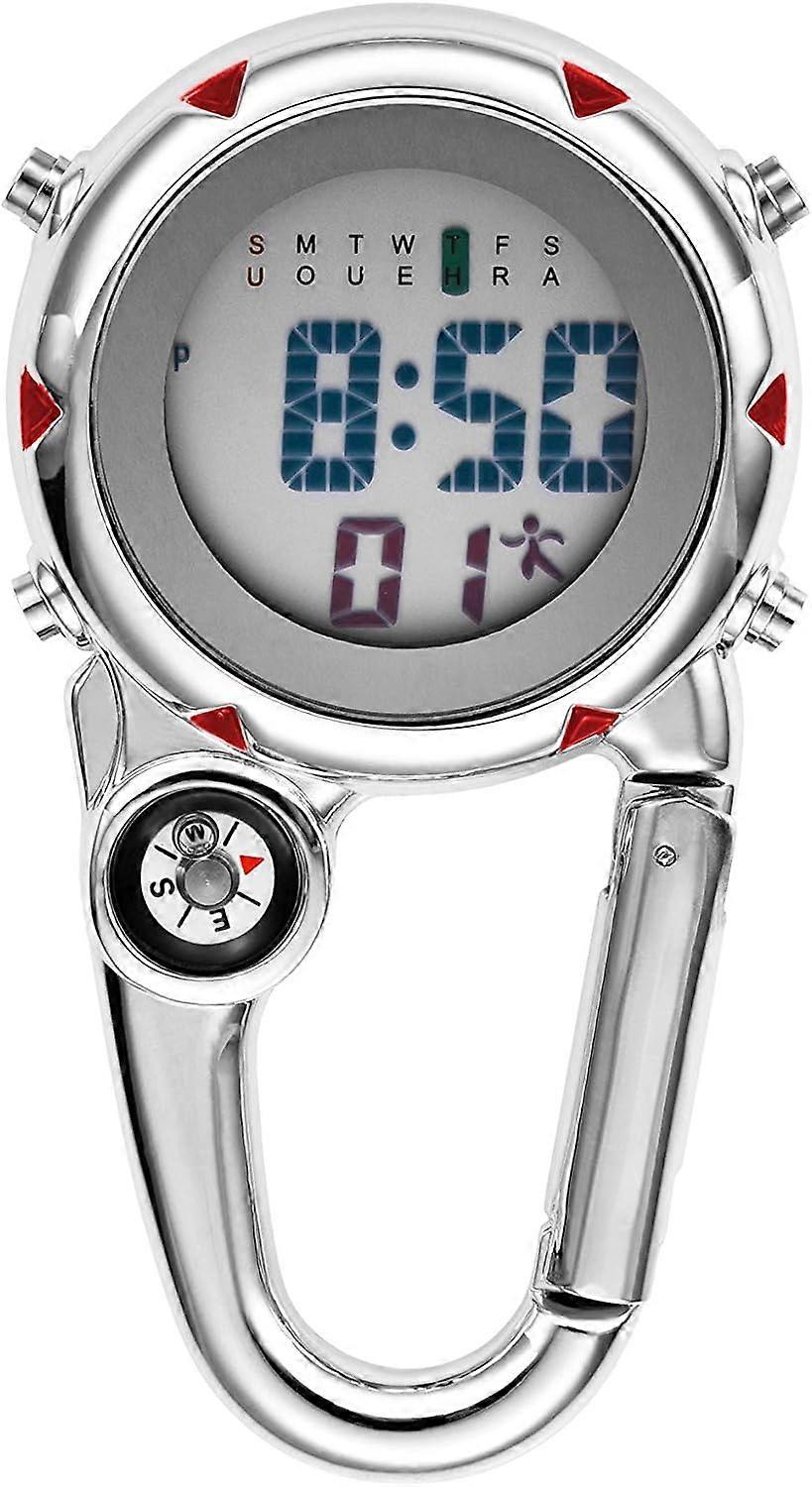 2025,Multifunctional Quartz Watch Luminous Face Fob Digital Watch with Compass for Doctors Nurses or Outd