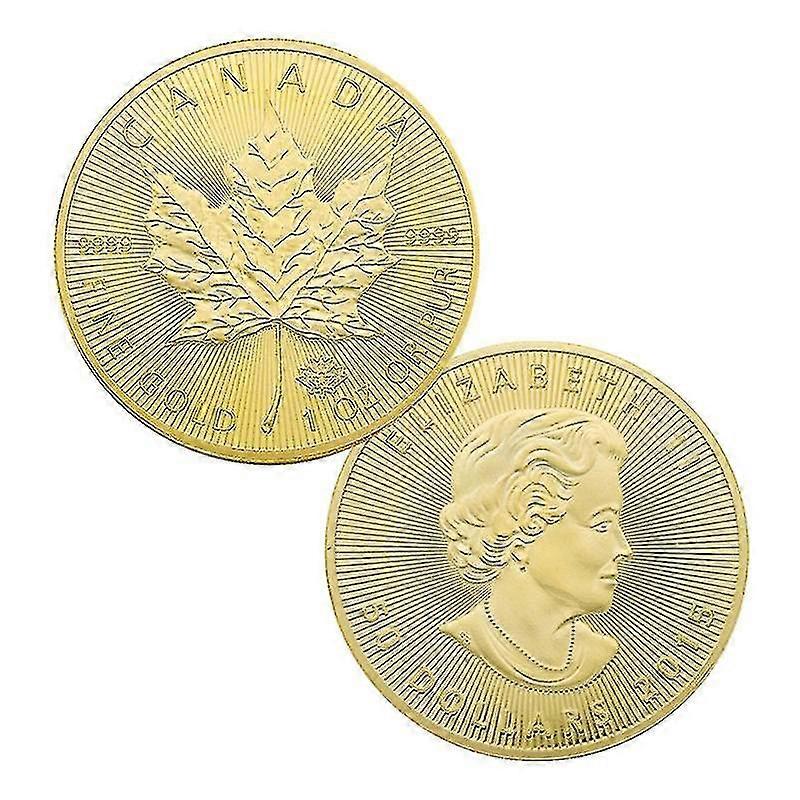 Canadian Gold Coin Maple Leaf Commonwealth Queen Coin Commemorative Coin Collection Gift Token