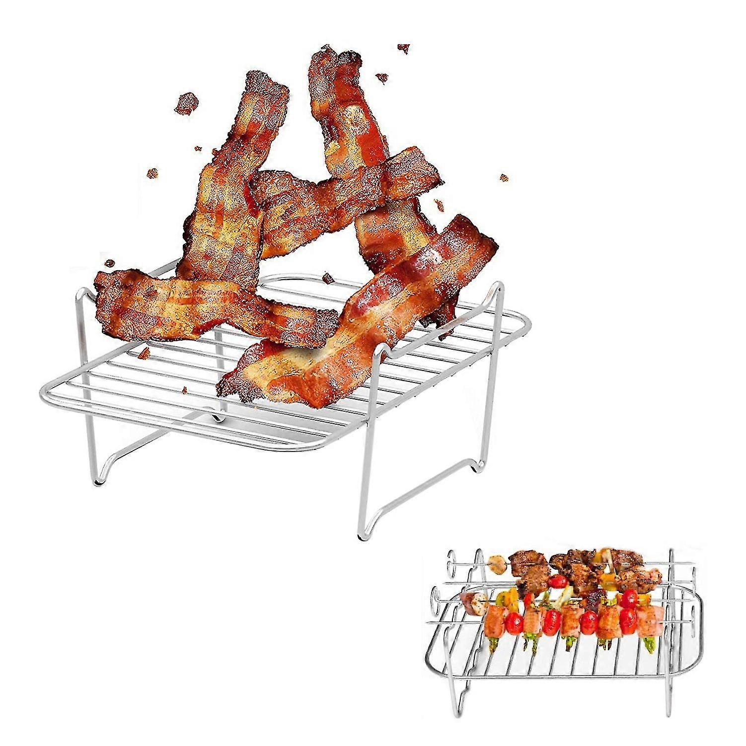 Rack Accessories Multipurpose Double Layer Rack, Compatible For Ninja Foodi Dz201/401