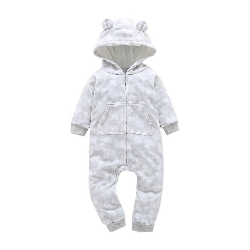 Footed Warm Baby Rompers 2023 Άνοιξη Φθινόπωρο Micro Polar Fleece Hot Baby Πιτζάμες ολόσωμες Βρεφικό αγόρι κορίτσι πιτζάμες 0/3-12M